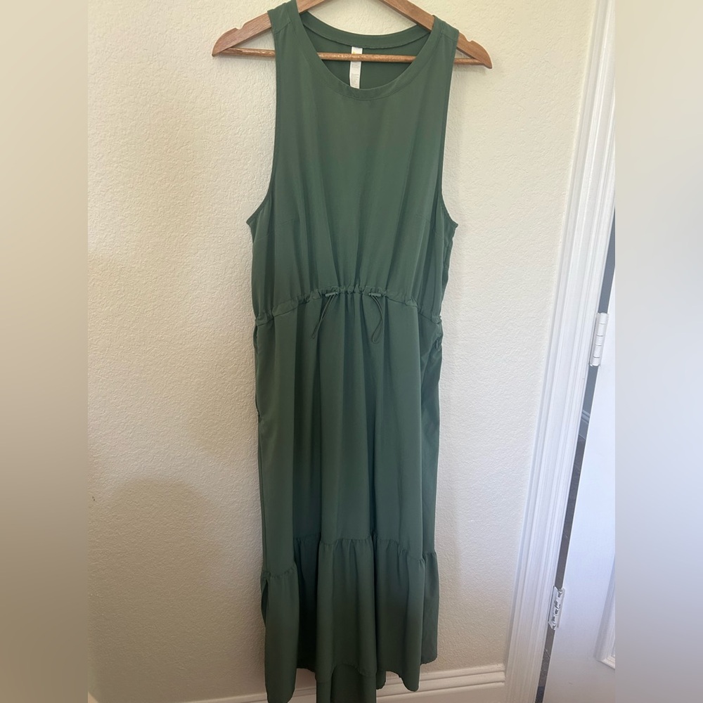 Zella Green Sleeveless Summer Dress